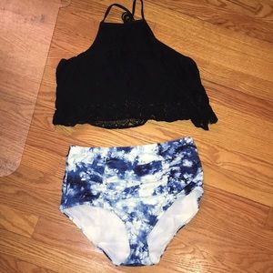 High waisted bikini set